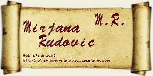 Mirjana Rudović vizit kartica